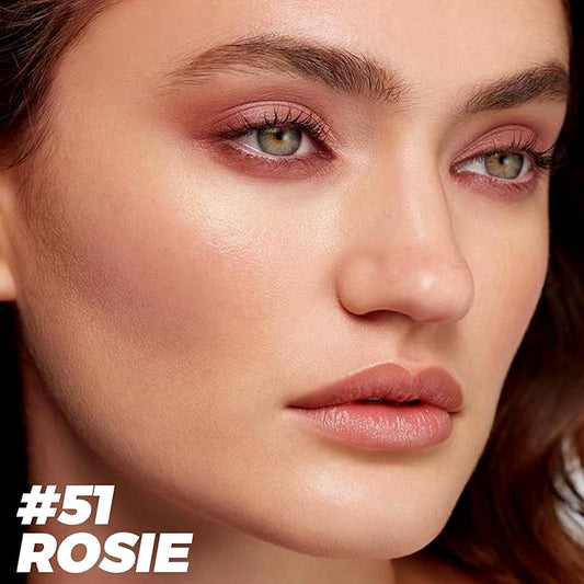 FOCALLURE Shimmer and Matte Cream Eyeshadow Stick,Smooth Brilliant Eye Brightener Pencil for Women,Long Lasting Waterproof Eye Shadow and Liners Makeup,Rosie