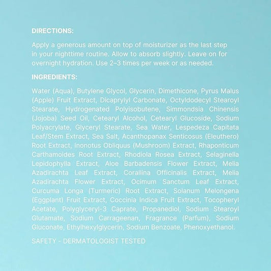 NuSkin NUTRICENTIALS Pillow Glow Sleeping Mask | Overnight Hydration | Bioadaptive Botanical Complex | Red Algae | Apple Extract | Deep Sea Water | Skin Glowing & Pore Minimizing | 2.5 Fl Oz | 1 Pack