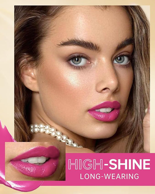 MAKI YIKA Hot Pink Lipstick for Women Moisture Hydrate Lipsticks Glossy Pink Lipsticks Sheer Finish Lightweight Tinted Lip Balm (Z06 Rose Up)