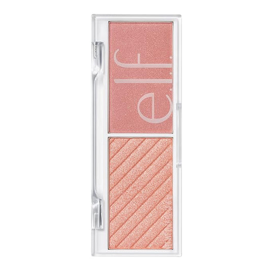 e.l.f. Cosmetics Bite-Size Face Duo, Highlighter, Bronzer & Blush Palette, Highly Pigmented, Watermelon, 0.049 Oz (1.4g), 0.049 ounces
