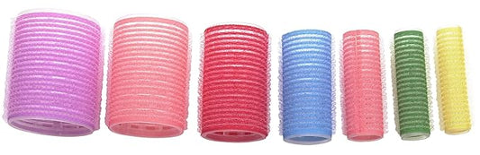 Diane 11/16-Inch Self-Grip Hair Rollers for Defined Curls, Root Lift, Layer Definition, Lightweight and Reusable, Ideal for All Hair Types and Easy Styling, Green, 7 Count