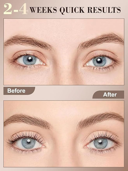 Lash Serum for Eyelash Growth - Natural Lash Enhancing Treatment for Thicker Longer Fuller Looking Eyelashes & Advanced Formula Vegan & Cruelty-Free for Sensitive Eyes, Nightly Use Girls (5ML)