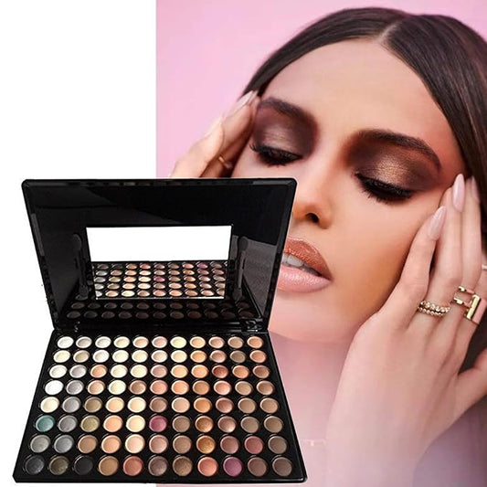 Naked Nude Eyeshadow Palette with Mirror and Eyeshadow Applicators, 88 Color Neutral Warm Matte Shimmer Eye Shadow Palette Makeup for Brown, Green, Blue, Hazel, Grey Eyes Makeup Kit for Women