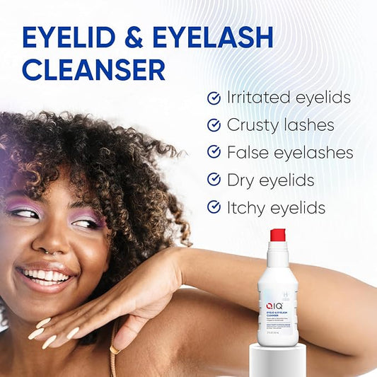 Eyelash and Eyelid Cleanser – High Purity Hypochlorous Eye Wash Solution, Lid and Lash Cleanser that Quickly Calms and Soothes Irritated, Clogged Skin (2oz)