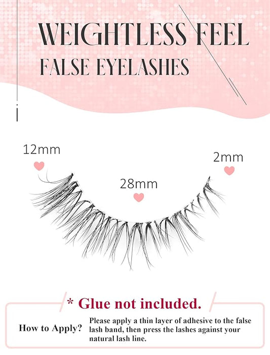 Natural Lashes Mink Natural Eyelashes False Eyelashes Natural Look False Lashes Wispy Eye Lashes Cat Eyelashes Fake Lashes KD292
