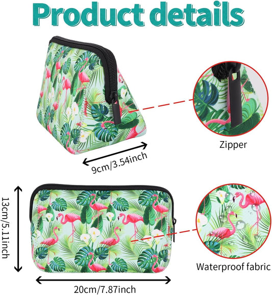 Cosmetic Bag Waterproof Neoprene Zipper Pouch Travel Portable Toiletry Makeup Bags Organizer Case for Women and Girls