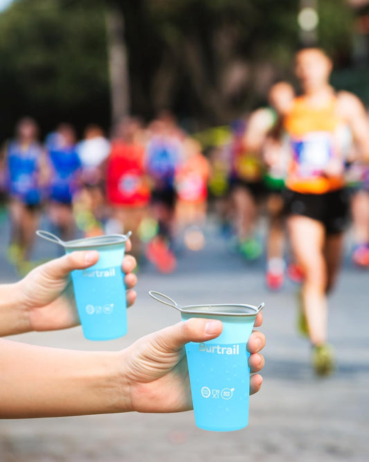 200 ml/6.8 oz-2Pack-Collapsible Cup TPU Running Water Cup Foldable Reusable Protable for Running,Backpacking,Traveling,Climbing,Marathon-BPA Free,SkyBlue