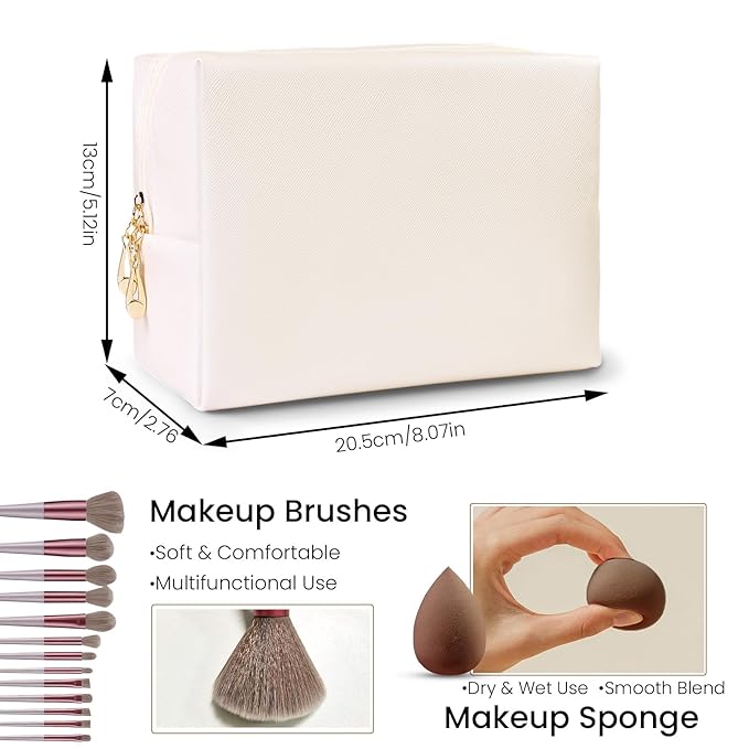 Makeup Present Set for Teen Girl Women, Travel Makeup Kit, Makeup Full Kit for Beginner, Makeup Bundle Include 2 Matte & Shimmer Eyeshadow Palettes, Liquid Glitter Eyeshadow & Eyeliner