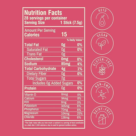 FlavCity Strawberry Limeade Electrolytes Powder Packets - 28 Hydration Packets - No Added Sugar - Hydration Powder with Real Fruit & Unrefined Sea Salt - Keto & Gluten-Free (28 Stick Packs)