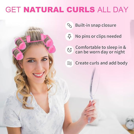 60 Pieces Foam Sponge Hair Rollers - Hair Styling Curlers for Hair Curls (2.8x0.79inch, Pink)