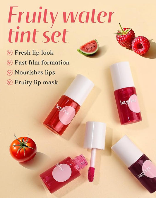Lip Tint Stain Set, Lip Stain Long Lasting Lightweight Waterproof, Transfer-Proof, Non-sticky, Lip Makeup Matte Finish