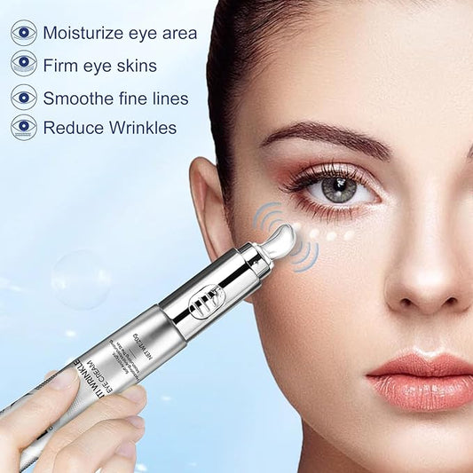 20g Eye Cream with Electric Massage, Moisturizing Anti-Wrinkles Eye Cream, Anti Aging Eye Cream for Dark Circles and Puffiness, Results in 3-4 Weeks to Reduce Fine Lines