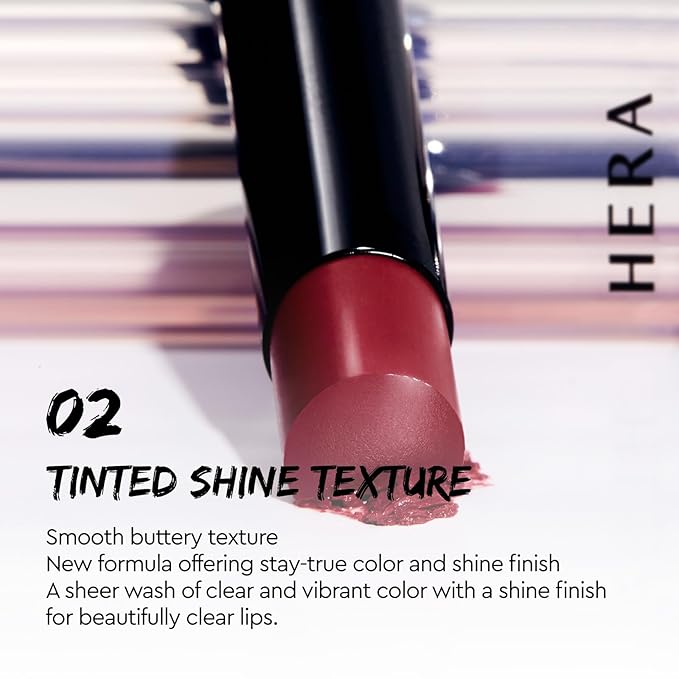 HERA Sensual Tinted Shine Stick 3.5g #99 BLACK CHERRY | 12HR Long-lasting Lipstick, Sheer & Buildable Lip Tint Stain, Hydrating Formula with Vitamin E, Smooth Finish and Luxurious Korean Makeup
