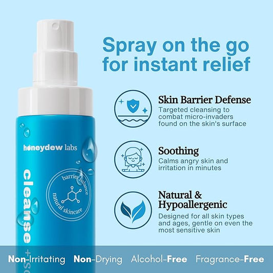 Hypochlorous Acid Spray – HOCl Face & Body Mist for Acne, Eczema & Irritation – Multi-Purpose Skin Repair – Eyelid Cleanser, Post-Workout/Procedure, Scalp & Sensitive Skin (2 oz+6.8 oz)