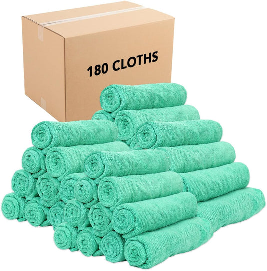 Arkwright Microfiber Gym Towel - Pack of 12 - Super Soft, Quick Dry Workout Sweat Towels, 300 GSM Lightweight & Absorbent for Sports, Working Out, Yoga, and Spa, 16 x 27 in, Green