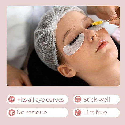 50 Pairs Under Eye Pads, Hydrogel Eye Patches for Eyelash Extension, Lash Gel Pad, Eyelash Extension Gel Patches, DIY False Eyelash Makeup Eye Gel Pad, Fit Most Eye Shape Stick Well