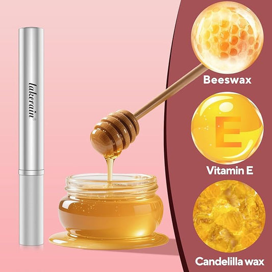 Honey Lipstick Tinted Lip Balm, Sheer Lightweight Lip Stain for All Skin Tones, Moisturizing Nourishing Lipstick for Women All Skin Tones, a Hint of Natural Cherry Tint, Pack of Black & Pink