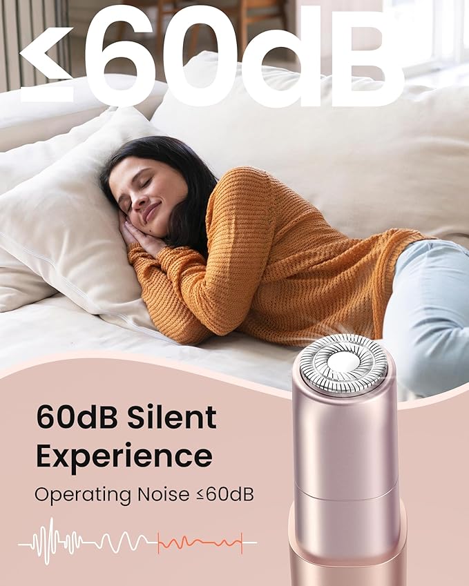 Rechargeable Facial Hair Remover for Women: Painless Mini Face Razors Shaver with 2 Replacement Heads,Electric Facial Hair Removal Device for Upper Lip, Chin & Face for Home & Travel