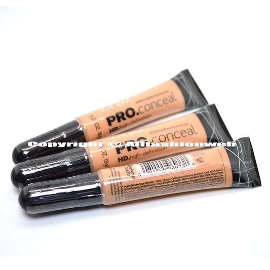 LA Girl Pro Concealer 3 x GC973 Creamy Beige HD. High Definition Liquid Concealer + FREE EARRING