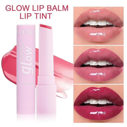 MUESCHER Glow Lip Balm Plumping Moisturizing Lip Balm For Dry Cracked Lips, Moisturizer Nourishing Lip Balm Lip Care Vegan Tinted Lip Balm, Dewy Glassy Lip Balm Shine Lips Plumper Jelly Lipstick(05#)