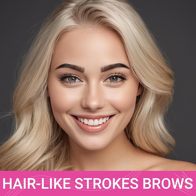 iMethod Eyebrow Pen - Eyebrow Pencil Magical 2-in-1 Eye Brow Pencils for Women with 4-Fork-Tip & Precise Brush-Tip for Natural Hair-Like Brows, Last All-Day, with Eyebrow Spoolie Brush, Brown