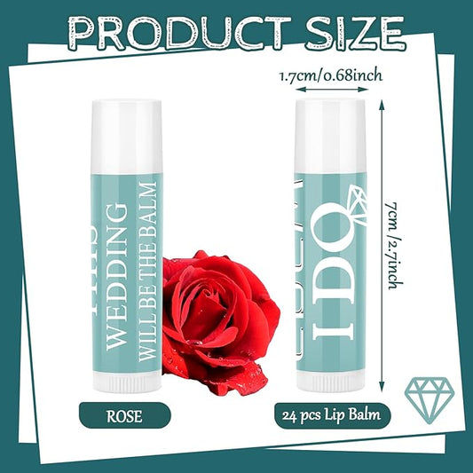 24 Pcs Bachelorette Lip Balm I Do Crew Wedding Party Gifts Bachelorette Lip Balm Gift Wedding Favors for Bachelorette Wedding Party Guest Supplies (Green)