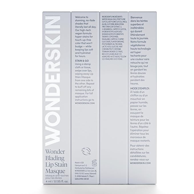 Wonderskin Wonder Blading All Day Lip Stain Peel Off Masque - Long Lasting, Waterproof and Transfer Proof Nude Lip Tint, Matte Finish Peel Off Makeup (Lovely Masque)