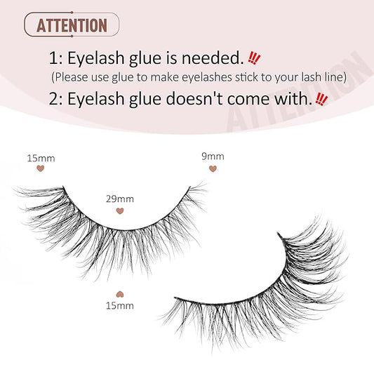 Onlyall Lashes Mink False Eyelashes Natural Wispy Lashes Soft Faux Mink Lashes Fluffy False Lashes DK77