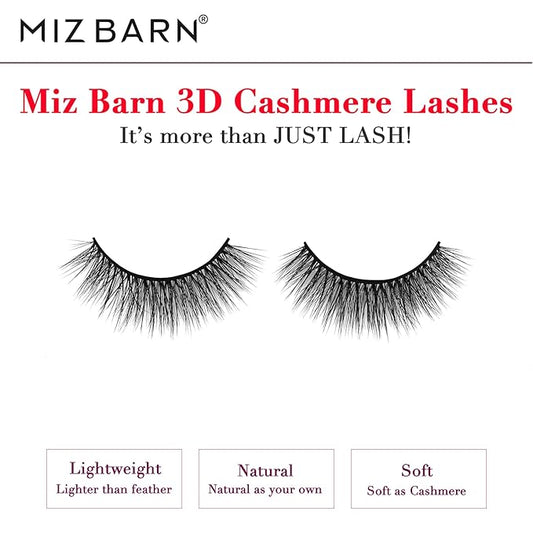 Miz Barn Lashes 5 Pairs Cat Eyes Wispy Lightweight Natural 3D Cashmere Soft Long Extension Eyelashes Pack Handmade Luxurious Volume Fluffy False Eyelashes (CF102)