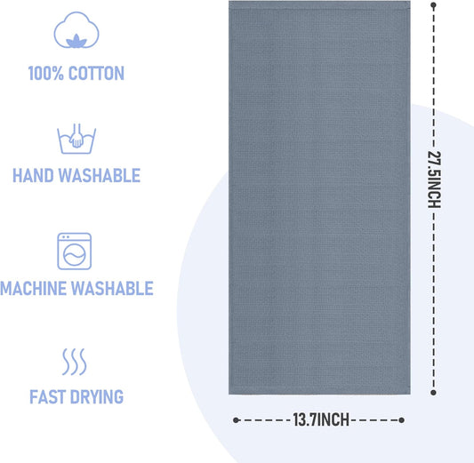 8 Pack Cotton Sports Towel(13.7" x 27.5"), Gym Travel Towel, Cool Waffle Pattern Towel for Neck and Face, Soft Breathable Cold Towel for Yoga, Golf, Gym, Camping, Running, Workout