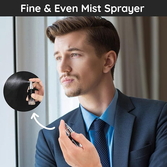 Segbeauty 10pcs Perfume Travel Refillable, 10ML Glass Spray Bottles Perfume Atomizer, Mini Travel Size Dispenser Bottle Set Atomizer Sprayer for Perfume Toiletries Cosmetic Container Spray Bottle