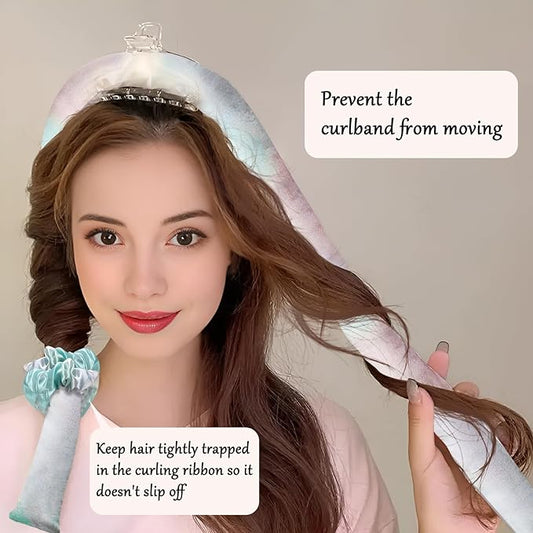 Satin Heatless Curling Set - Hair Rollers for Curls Heatless Hair Curlers & Hot Rollers Hair Curlers to Sleep in Curling Rod Headband Curler (Dream Nebula)