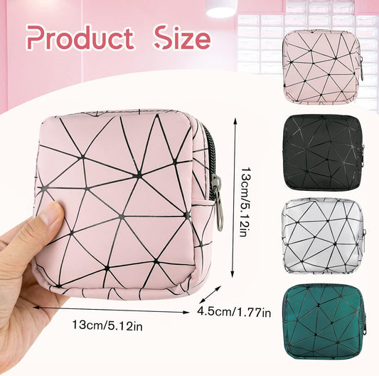 Sanitary Napkin Storage Bags 4 Pcs Menstrual Cup Pouches Nursing Pad Holder Tampon Bags Portable Period Kit Bag Feminine Product Pouch for Girls for Pads and Tampons with Zipper