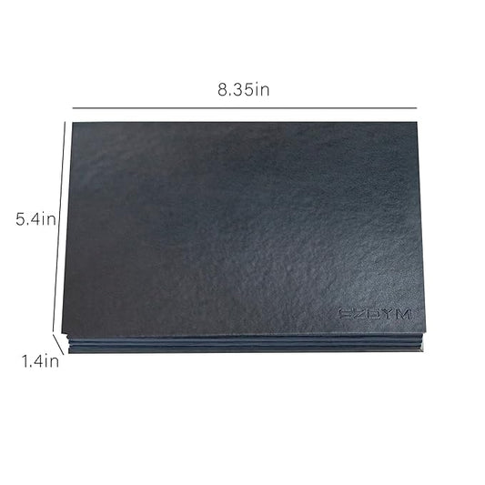 4 layers Empty magnetic Book Shaped palette (Black PU leather surface)with Depotting Spatula and 100 piece Metal Stickers