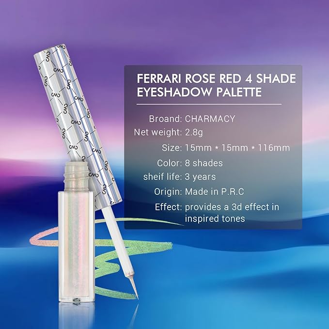 Chameleon Glitter Liquid Eyeliner, Highly Pigmented Intense Color Shifting, Waterproof Eyeliner Metallic Multi-Reflective Finish, Longwearing, Smudge-proof, Ultra-Fine Tip, PINK GOLD GREEN 902