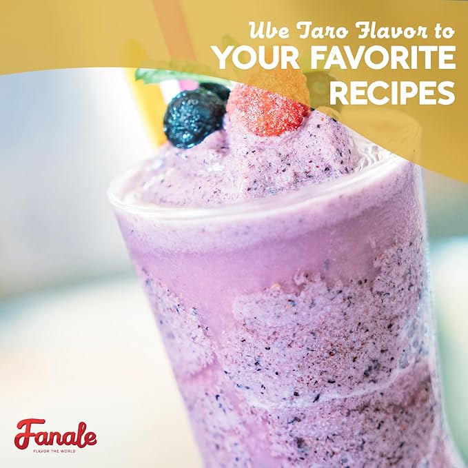 Fanale Premium Ube Taro Bubble Tea Flavoring Powder | Purple Sweet Potato Powder | Perfect for Baking, Smoothies, Desserts and Drinks | Instant Flavoring Powder for Boba Milk Tea - 2 Pounds (Pack of 10)