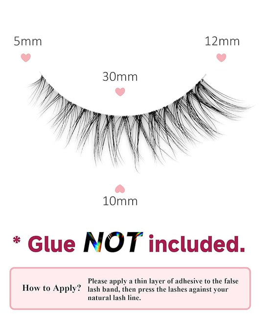 Lashes Natural Look False Lashes Wispy Lashes Fake Eye Lashes Strip Lashes Natural Eyelashes Wispy Natural Lashes UP24