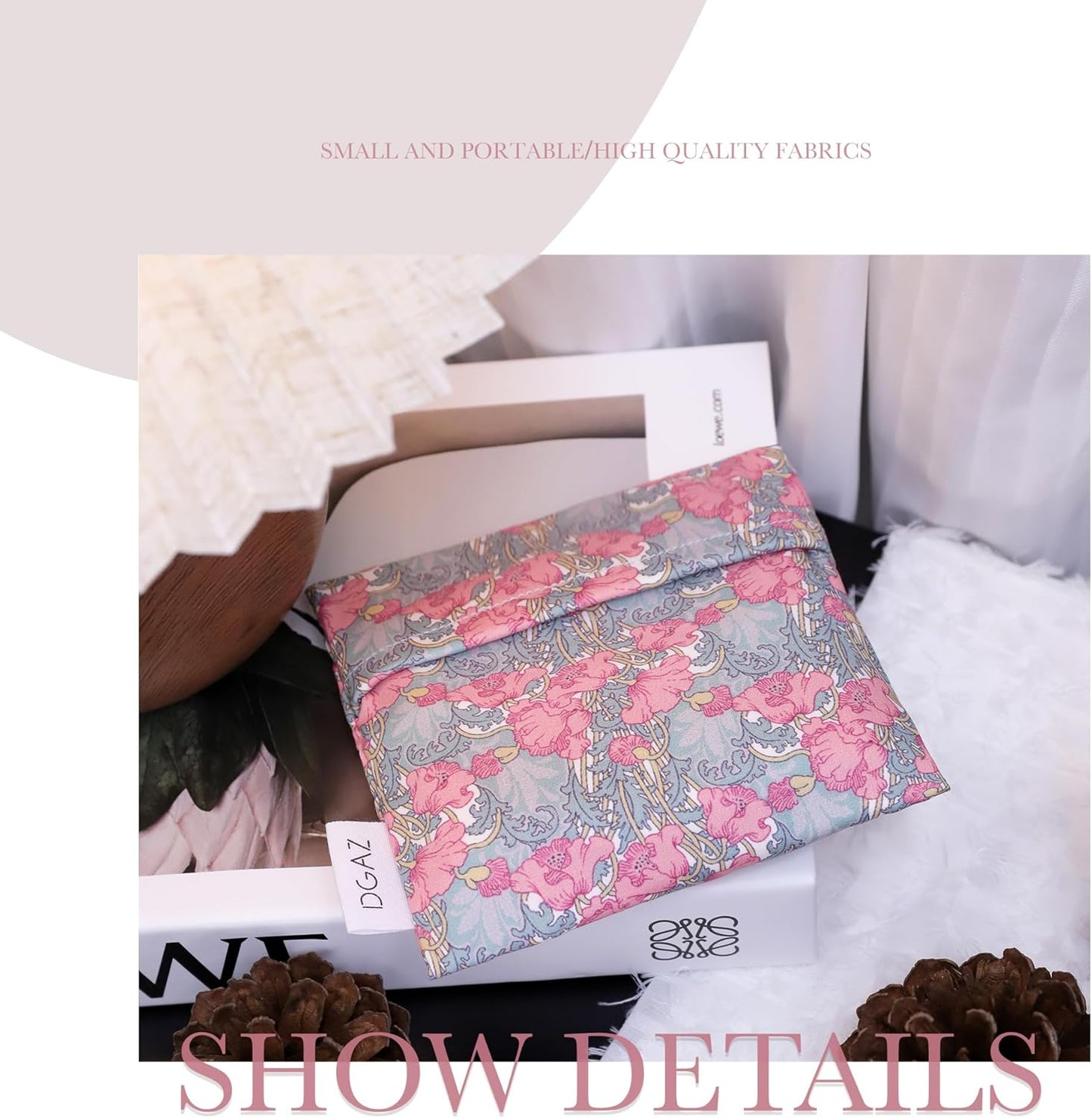 DGAZ Sanitary Napkin Storage Bag, Period Bag for Teen Aged Girls, Portable Period Bag for Panty Liners/Menstrual Cup/Small Tampons,Mini Makeup Bag for Purse