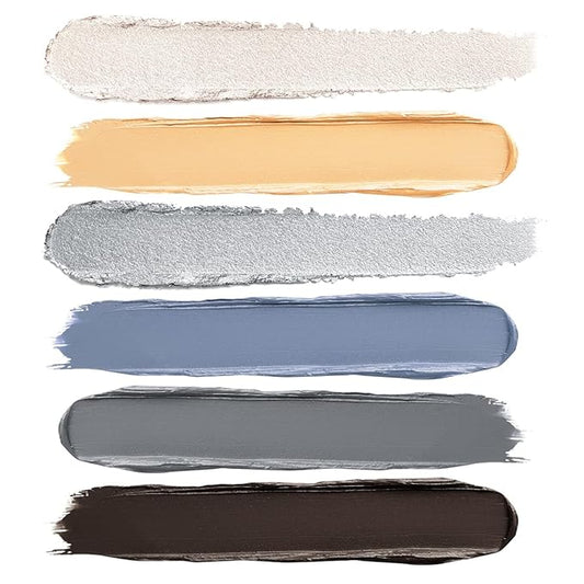 Blue Eyeshadow Stick Makeup 6PCS Set, Metallic Shimmer Matte Cream Eye Shadow Palette Eyeliner Brightener Pencil Crayon - Mermaidcore