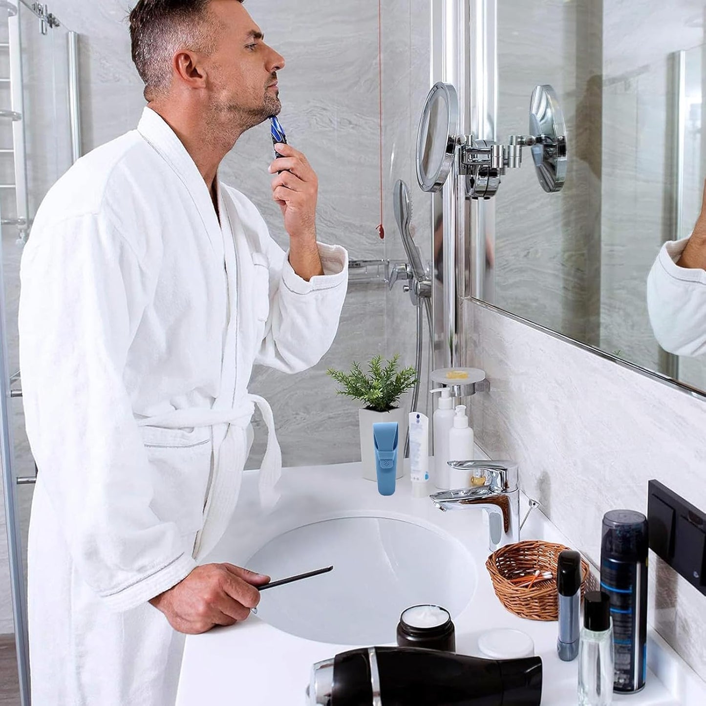 Silicone Razor Case for Travel - Waterproof & Anti-Scratch Razor Protective Cover for Gillette, Parker, Merkur, and Other Manual Razors