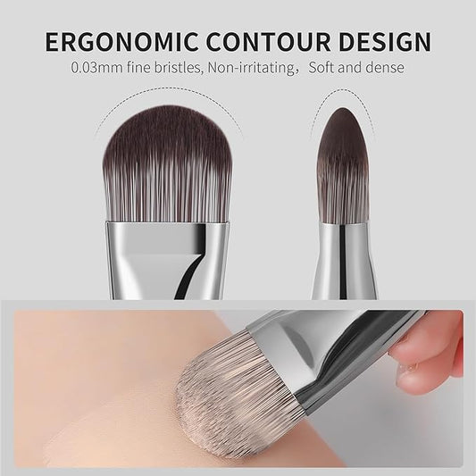 DUcare Flat Foundation Brush for Liquid Makeup, Premium Synthetic Hair Concealer/Kabuki Makeup Brush, Dense Bristles Design, Multi-Purpose Face Brushes for Liquid/Cream/Facial Mask