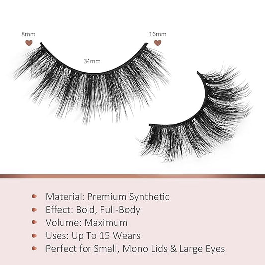 Fake Lashes False Eye Lashes Mink False Eyelashes Natural Cat Eye Lashes Fluffy Fake Eyelashes 16MM Lashes A25