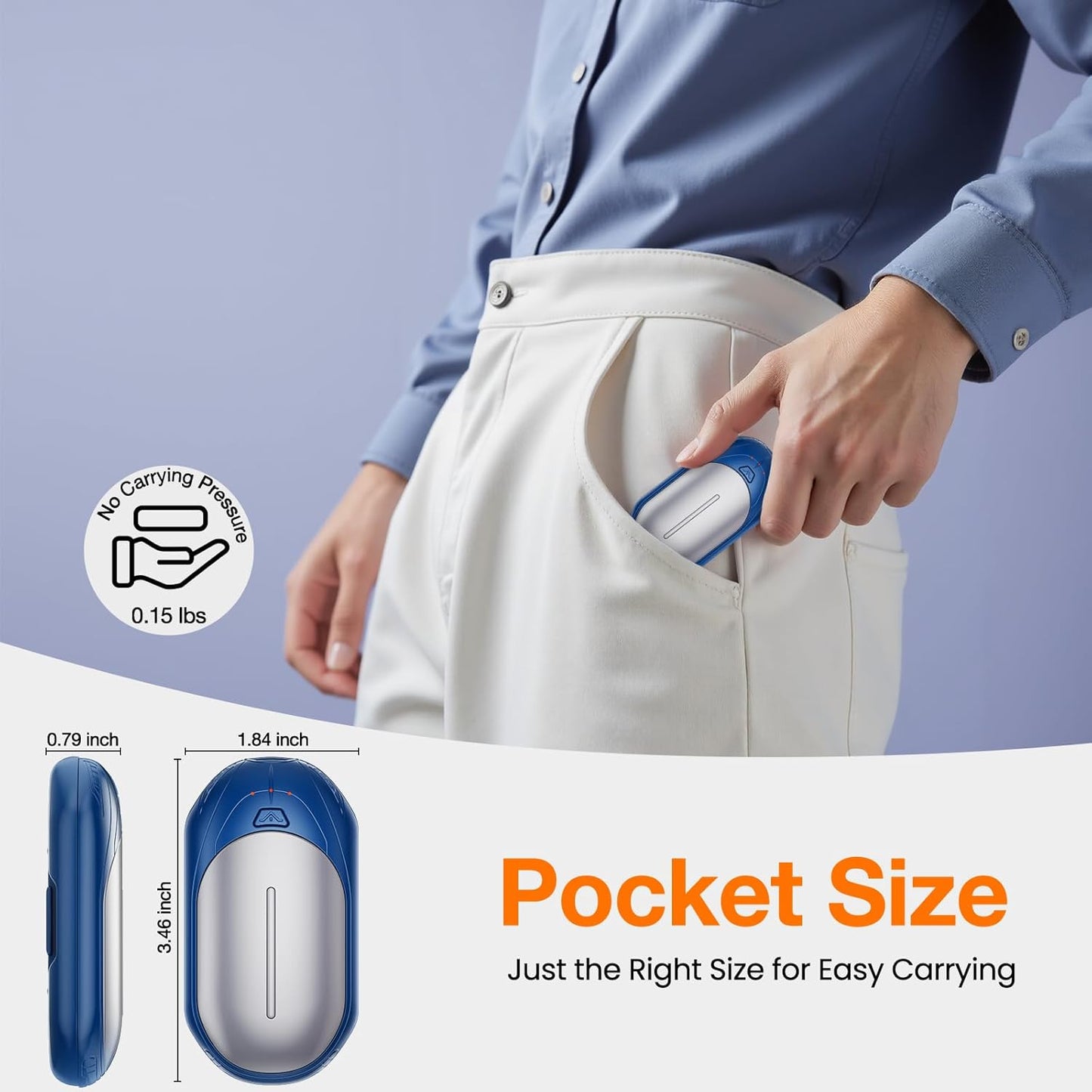 AI Hand Warmers Rechargeable 2 Pack, AI Smart Chips Electric Hand Warmers, 20Hrs Long Safe Heat, Portable Pocket Heater, Gifts for Christmas, Outdoor, Hunting, Golf, Camping Accessories