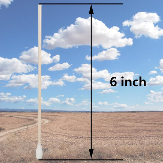 6 Inch Long Cotton Swabs,500pcs Cotton Swabs,Long Cotton Swabs with Wooden Handle,Great for Gun Cleaning,Pet Care and Makeup