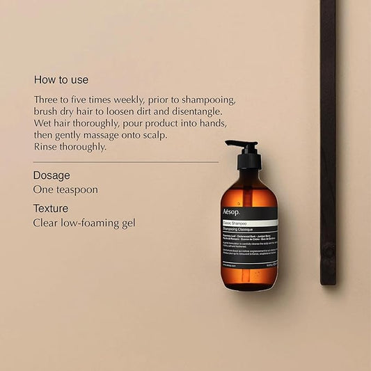 Aesop Classic Shampoo | Gentle Formulation | Leaves Hair Shiny, Soft, Freshened | Rosemary Leaf, Cedarwood Bark, Juniper Berry | 16.9 oz / 500mL