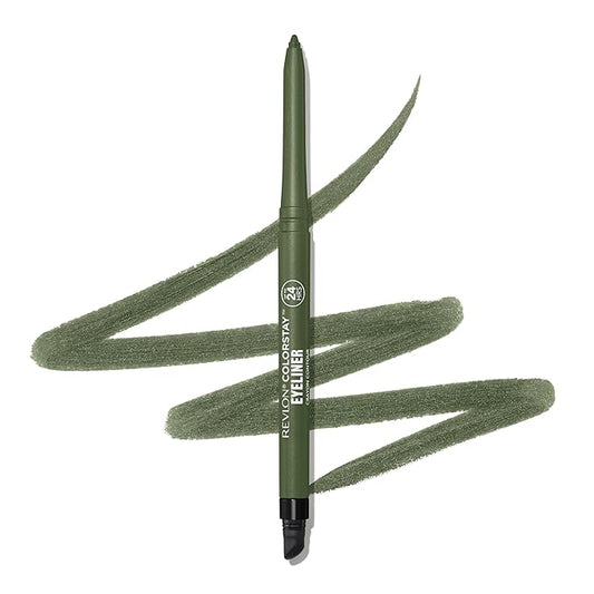 Revlon ColorStay Pencil Waterproof Eyeliner, Smudge-Proof, Eye Makeup with Built-In Sharpener, 206 Jade, 0.01 oz