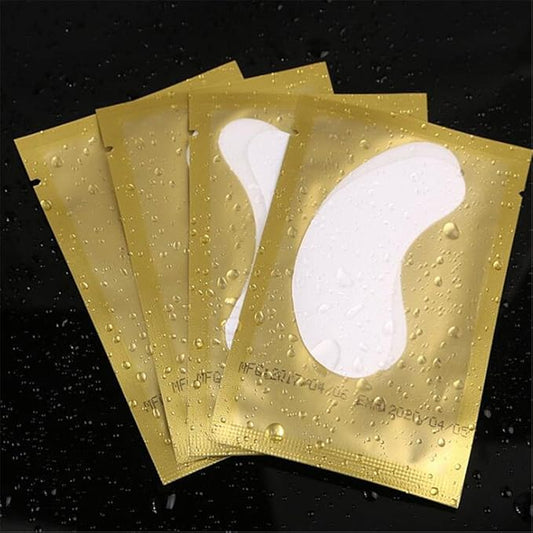 100 Pairs Set,Eye Gel Patches,Under Eye Pads Lint Free Lash Extension Eye Gel Patches for Eyelash Extension Eye (gold)