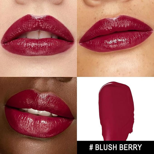 MAKI YIKA Moisture Dark Berry Lipstick for Women Hydrate Lip Gloss for Dry Cracked Lips Weightless Glossy Lip Color Juicy Finish,M039 Blush Berry