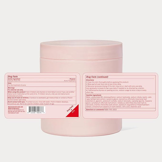 First Aid Beauty Acne Pads for Face - Maximum Strength Acne Treatment - 2% Salicylic Acid Pads Treat Without Drying, (60-ct)