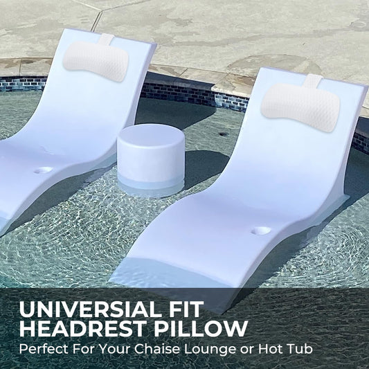 Headrest Pillow for Patio Chaise Lounge,Hot Tub Pillow for Headrest, Universal Height Adjustable Chaise Lounge Pillow for Sunbathing Swing Pool Furniture
